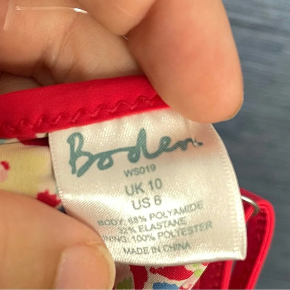 Boden Floral One Piece Swimsuit - Red, Yellow, Blue - Picture 5 of 7